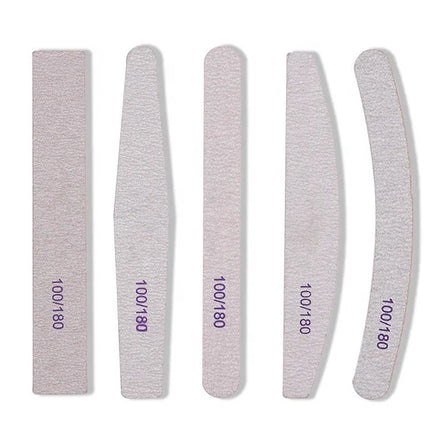 Professional Custom Logo Double Side High Quality Rectangle Nail File 80/100/180/240 Grit Japan Sandpaper Nail File