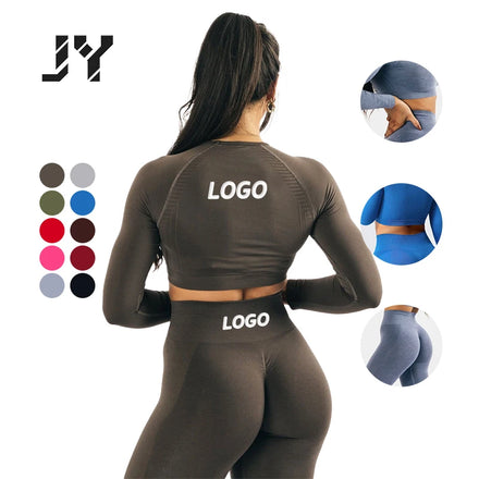 Joyyoung Customized New High-Quality Women's Suit Short-Sleeved Tops High-Waisted Tight Shorts Yoga Suit Women's Yoga Sets