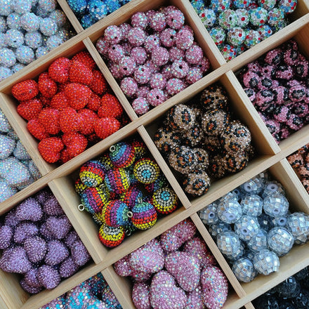Wholesale Water Diamond Balls Multicolor Solid Leopard Crystal Bead Pore Beads Separated Beaded for DIY Jewelry Accessories