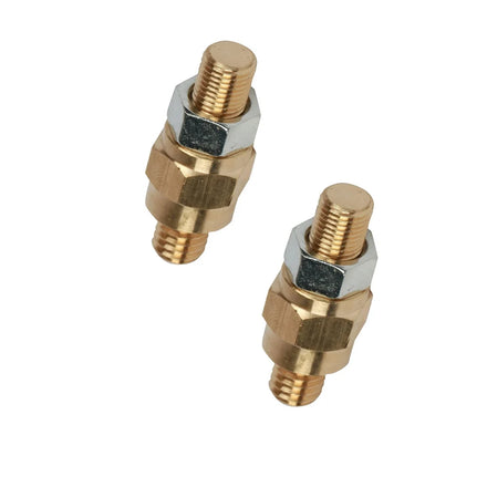 OEM Solid Brass Side Post Battery Terminal Stud Extender 3/8-16 to 3/8-24 Thread Adapter for Car RV