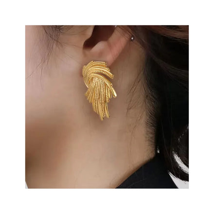Women's Gold Plated Stud Dangle Geometrical Earrings for Jewelry Gift