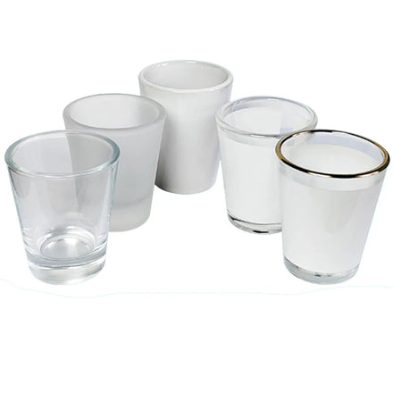 1.5oz Frosted Transparent Gold Rim Shot Glass for Custom Glass Art Small Wineglass for Sublimation