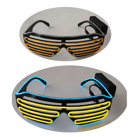 Light up Shutter Glasses Led Neon Rave Flashing Glasses EL LED Sunglasses for Decoration