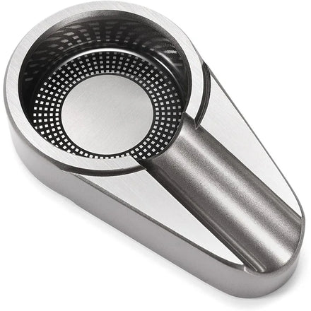 Silver Metal Cigar Ashtray Stainless Steel Unique Shape Cigar Travel Ashtray
