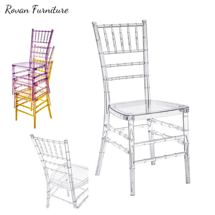 RTS TOP Wedding Chairs Ideas Acrylic Stackable Event clear Hotel Funiture White Wedding Chair