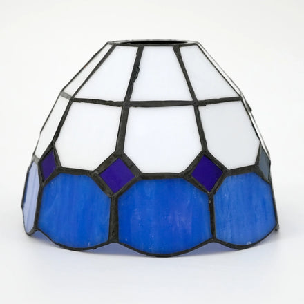 Protifcra Tiffany Lampshade 6 Inch Mediterranean Stained Glass Lamp Shade Used to Replace Floor Lamp Chandelier Ceiling Lamp