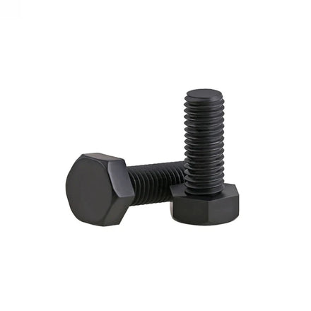 Customized Steel Hex Bolts Grade 4.8/8.8 M4-M10 Black Zinc Plated DIN 933