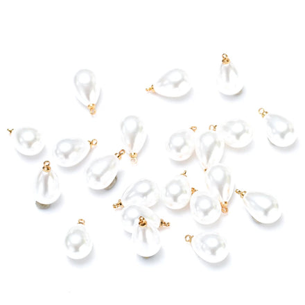 Imitation Pearl Drop Pendant Environmentally Friendly Highlight ABS DIY Earrings Crafts Zipper DIY Making Findings Z2