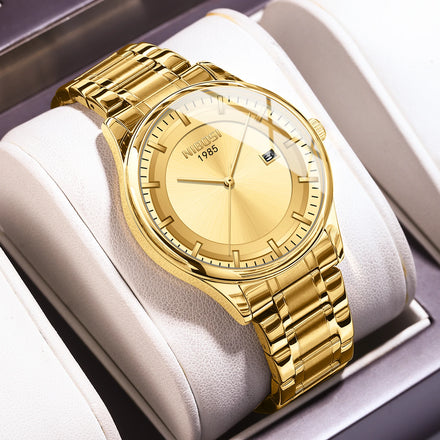 Reloj Hombre NIBOSI 2631 Business Luxury Wristwatch Men Stainless Steel Waterproof Quartz Wrist Watches
