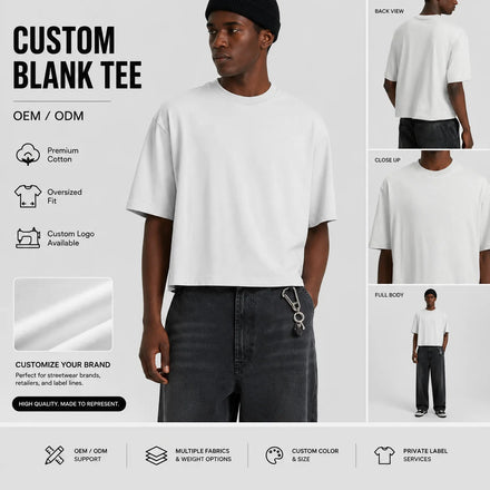 Custom Logo Boxy Fit Men's Tshirt 100 Cotton 260gsm CrewNeck Drop Shoulder Oversized Streetwear T-Shirts For Men Premium Top