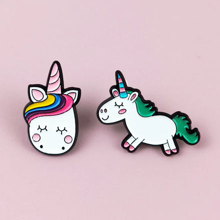 Factory Price Custom Cute Cartoon Unicorn Enamel Pin Bulk Wholesale Metal Lapel Badge Brooch for Bags Clothes Decor