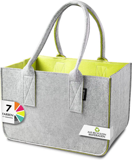 Custom Large Folding Organizer Basket Versatile Canvas Carry Bag Colorful Recycled Felt Logo Pattern Reusable Gift Use Woven