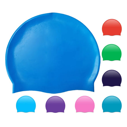 Custom Logo Kids Elastic Waterproof Swim Pool Hat College Arena Silicone Swimming Caps