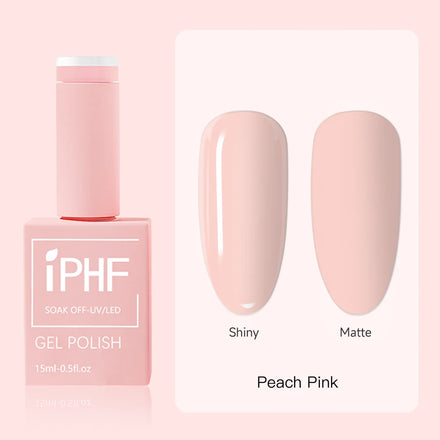 Iphf Pink Bottle 15ml Uv Gel Resin Color Gel Soak Off Nail Varnish Wholesale Hema Free Nail Polish Gel Set