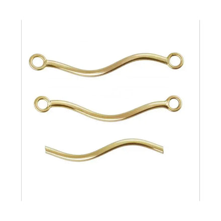 GP Spiral Tube S925 Silver 14K Gold Filled Permanent Jewelry Twist Connector bar Charm Tubing Connectors Wholesale