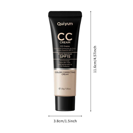 QUIYUM Makeup Brightening Facial Sunscreen Concealer Natural Whitening Hydrating Day Cream Spf 15 Moisturizing Cc Cream