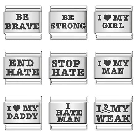 Hapiship Italian Charm Men Women Bracelet Wholesale Stainless Steel Italian Charms Pulseras DJ867