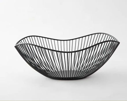 Direct Factory Metal Wire Storage Basket Single Layer Fruit Basket Metal Fruit Basket Food Storage