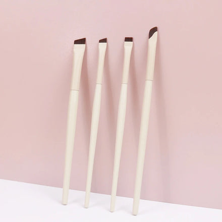 4pcs Wholesale Makeup Brush Tools High-end Ultra Fine Thin Flat Angled Flat Eye Brushes Flat Eyeliner Brush With Private Label