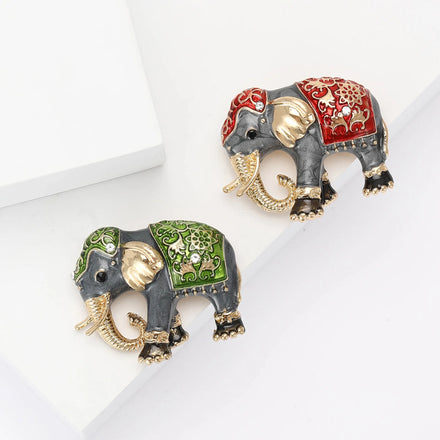 Factory Wholesale Cheap Enamel Brooch Lapel Pin Metal Badge Souvenir Gift Brooch Vintage Elephant Brooch Pin