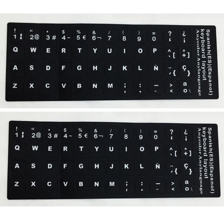Customized Design Vinyl Laptop Sticker Decoration Self Adhesive Spanish Keyboard Sticker