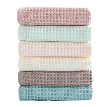 Super Soft 100% Cotton Waffle Bath Towels Extra Gentle and Comfortable