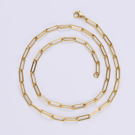 Trendy 18K Gold-Plated Stainless Steel Chain Necklaces for Women Simple Non-Fading Stainless Steel Jewelry Accessories Wholesale