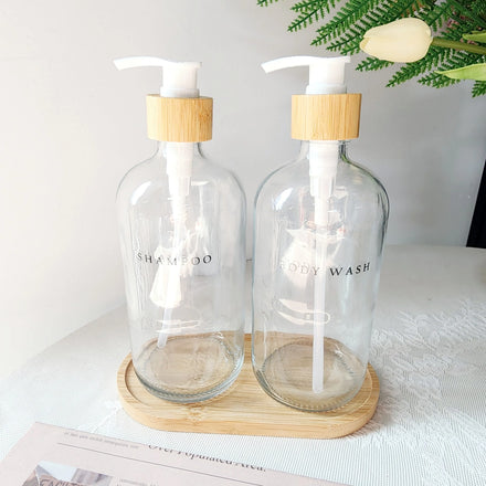 Eco-Friendly Luxury Crystal Clear Glass Pot Dispenser 500ml Classic Style Multifunction Design Kitchen Bathroom Dish Soap Carton
