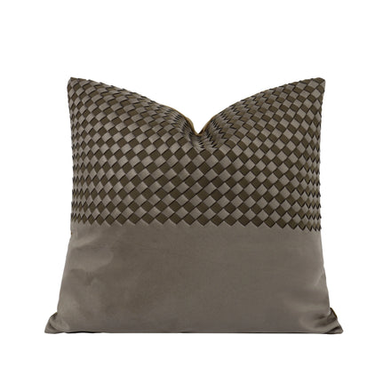 TIFFHOME 45*45cm Organic Coffee Color Cushion Covers Geometric Pattern Throw Pillow for Living Room Hotel Home Cafe