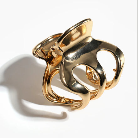 Gold Metal Hair Claw Clip Small Kids Pumpkin Octopus Claw Clip Set Shiny Black Custom Korean Luxury Hair Claw Clip