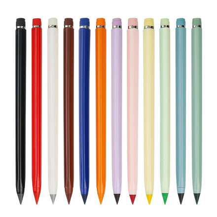 BECOL New Design 12 Colors Eternal Pencil No Need Sharpened Inkless Colored Pencil With Eraser for Student Painting