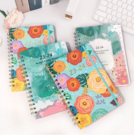 Customization 2024-2025 Monthly Planner Diary A4 Leather Planner with Ring Binder Jotter Notebook for Wood Working Printing