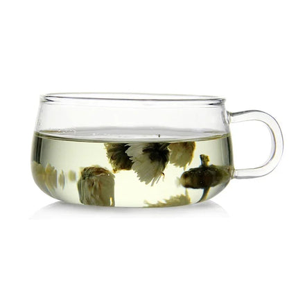 Stocked Kungfu Mug 200ml Clear Borosilicate Glass Coffee Cup Modern Design Small Tea Cup Set With Handle