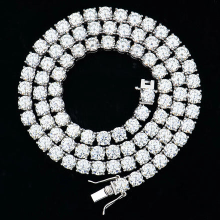 Xingyue Wholesale Men Women Hip-hop Jewelry 5mm 925 Sterling Silver Vvs Moissanite Diamond Tennis Chain Necklace Bracelet