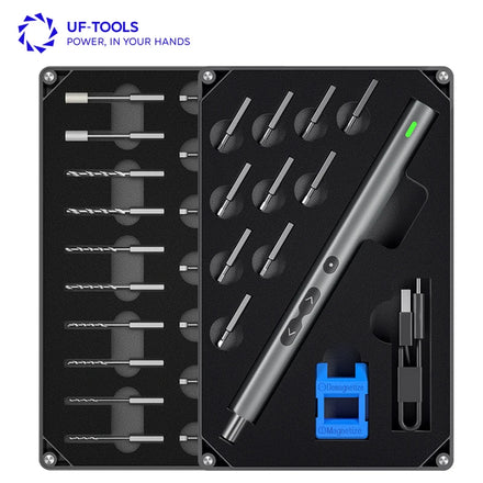 UF-TOOLS 36-in-1 Mini Electric Screwdriver Set USB Rechargeable Cordless Torque Drill Magnetic Precision DIY Industrial