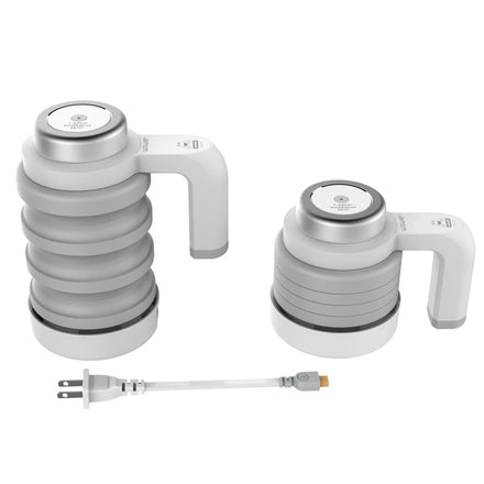 12V Foldable Electric Kettle for Car 550ml Food Grade Silicone Collapsible Kettle with LED Temperature Display