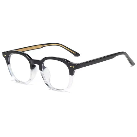 2024 Unisex Anti Blue Light Blocking Thick Glasses Transparent Square Vintage Ultra Light Tr90 Optical Spectacle Frames