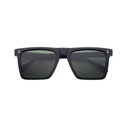 Mazzuchelli Retro Sunglasses with Thick Square Acetate Frames Polarized Lenses Made of Tac Material