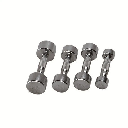 Get-Fit High-Grade Pure Steel Chrome Dumbbell Free Weight Kettlebells with Electroplating Strength Training Tool