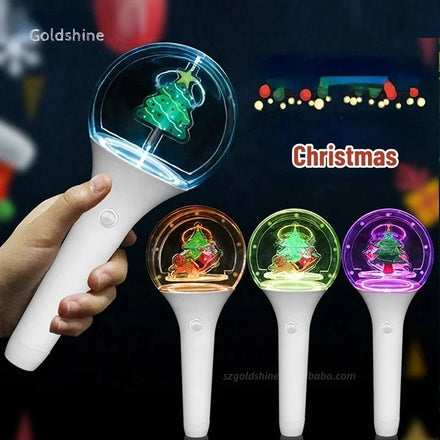 Custom Acrylic K-Pop Idol LED Light Stick Glowing Christmas Party Supplies with New Design for Vocal Concert Bulk Packed