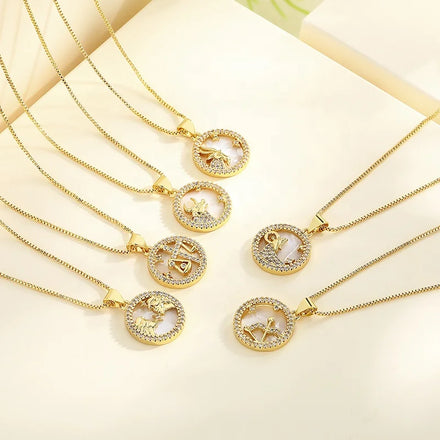 Wholesale 18K Gold Plated Zircon Fashion Jewelry Womens Necklaces Fashion Jewelry for Women