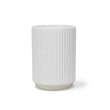 300ml Beige Japanese Style Ribbed Ceramic Cup for Back to School With Beautiful Japanese Design Ceramic Coffee Mug