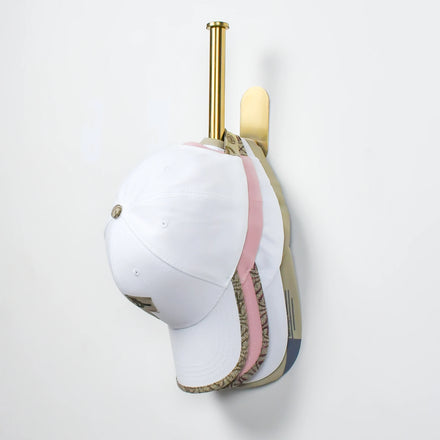 Stylish Stainless Steel Baseball Cap Organizer -Multifunctional Wall Mounted No Drill Hat Rack Stylish Space Saving