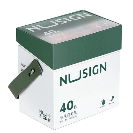 Deli NS736-40 40pcs/box Soft-headed Marker Pen Art Students Circular Pen Holder Drawing Pen 16box*40pcs=640pcs Per Carton Set