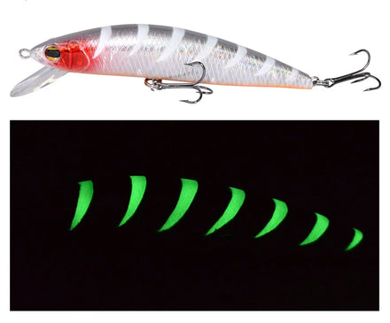Guosong Luminous Minnow Lures 120mm 40g Sinking Simulation Bass Blackfish Fishing Lure