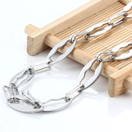 Handmade Popular Chain Lip Chains Big Size Thick Chains Stainless Steel Rope Unique Exquisite Necklace and Bracelets for DIY