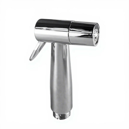 High-Pressure ABS Handheld Shower Head Chromed Finish Bidet Nozzle Single Wall Mounting 1-Year Warranty Bathroom