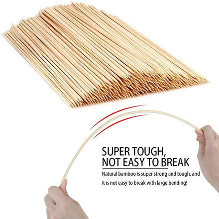 Nature Dry Barbecue Bamboo Round Kabob Skewer Sticks Polishing Round Bamboo Incense Stick Raw Material Round Bamboo