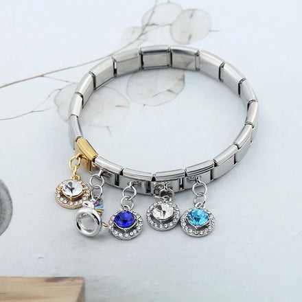 Hapiship Italian Charm Pendant Stainless Steel Italian Charms Pulseras Wholesale DJ382
