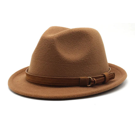 New Fashion Fedora Hats 2024 Roll up Brim Fedora Hats Unisex Wholesale Wool Felt Mens Green Fedora Hat